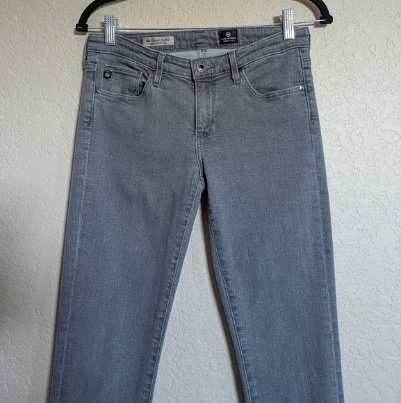 AG Adriano Goldschmied  Women's Size 27R Stevie Slim Straight Ankle Jeans, Gray  - Picture 2 of 13